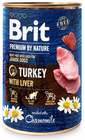 BRIT Premium by Nature Hrana umeda pentru catei, cu curcan si ficat 6 x 400 g