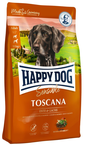 HAPPY DOG Supreme Toscana Hrana uscata pentru caini adulti, cu rata si somon 12.5 kg