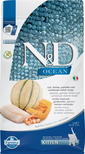 FARMINA N&D Ocean Hrana uscata pentru pisoi, pisici gestante si care alapteaza, cu cod, creveți, dovleac si pepene galben - 1,5 kg