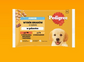 PEDIGREE Junior Choice of Flavours 4x100 g hrana umeda catei, cu vita si ficat si orez, cu pui si orez, in aspic