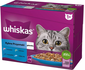 WHISKAS hrana in aspic pentru pisici 12x85g Delicatese din peste alb, cod, somon, ton