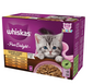 WHISKAS Pure Delight Junior 12x85g hrana cu pui, curcan, pasare, rata in jeleu