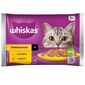 WHISKAS Adult 4x85 g hrana umeda pentru pisici adulte in sos cu: pui, curcan