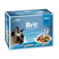 BRIT Premium by Nature pisici fileuri în sos Family Plate 12x85g