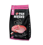 PAN MIĘSKO hrana catei si caini tineri XS 9 kg vitel si prepelita
